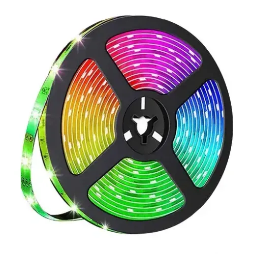 Fita LED RGB Colorida com Controle e Controlador - Iluminação Decorativa (Novo)