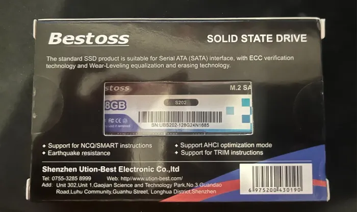 SSD 128GB M.2 SATA Bestoss