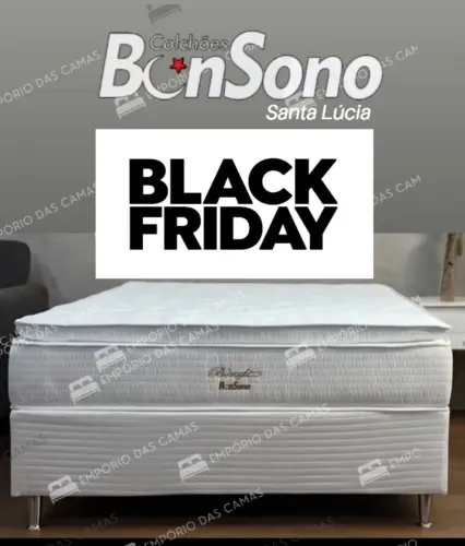 Cama casal molas pocket ensacadas Bonsono Benefit Base e colchão