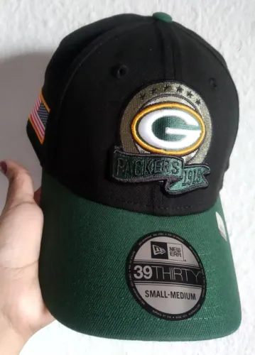 Boné Original New Era 39Thirty Green Bay Packers - Stretch Fit - Tam: P/M