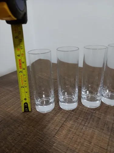 6 Copos de Shot de Vidro em cristal