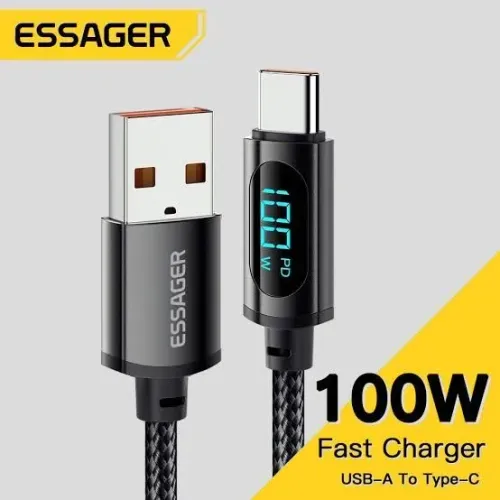 Cabo USB Tipo C 100W 1 Metros - Carregamento Rápido