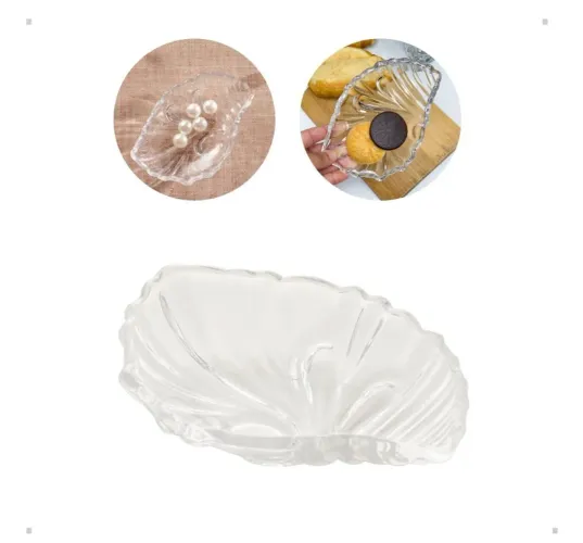 Petisqueira de cristal concha Shell 16,5x12x3cm
