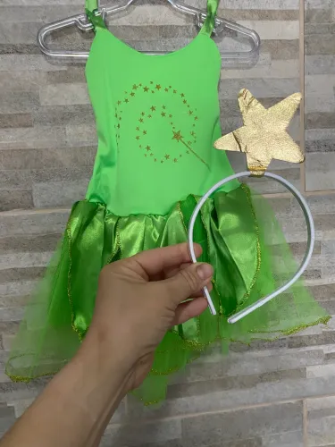 Fantasia de fada infantil tamanho 1/2 anos