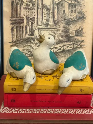 Enfeites de patos vintage para decoração