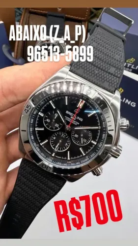 Relógio BREITLING CHRONOMETER FUNCIONAL MOSTRADOR PRETO