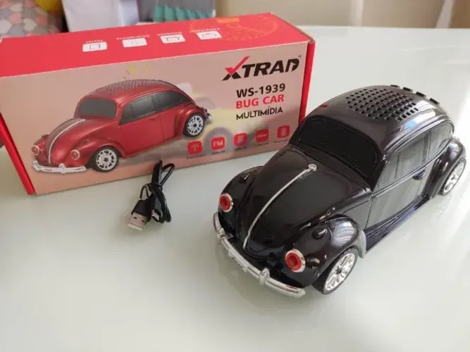 Caixinha de Som Fusca Preto - Bluetooth USB
