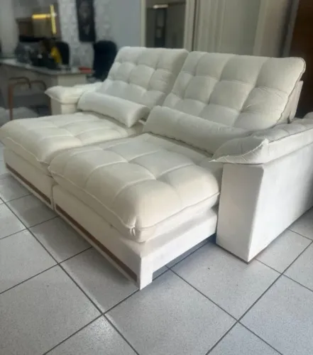 Sofá Retrátil e Reclinável Hércules 2,50 m Veludo Pronta Entrega!