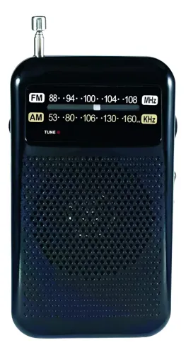 Rádio Portátil De Bolso Fm/am Kapbom 3325 Cor Preto Dc 3v
