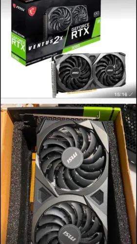 Placa de vídeo Nvidia MSI Ventus GeForce RTX 30 Series RTX 3060 OC Edition 12GB Novinha
