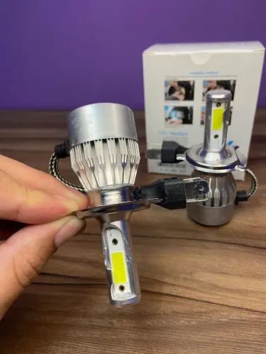Par lâmpada farol H4 alto e baixo super led xenon 7200 lm