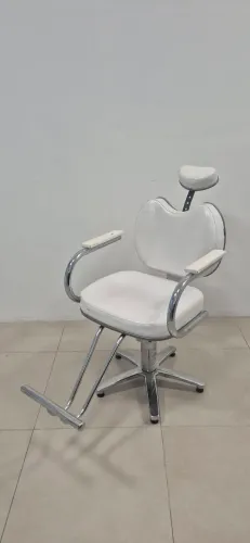 Cadeira inclinavel encosto hidráulico cabeleireiro maquiagem estética sobrancelha