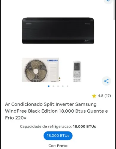 Ar condicionado Samsung 18.000 Btu