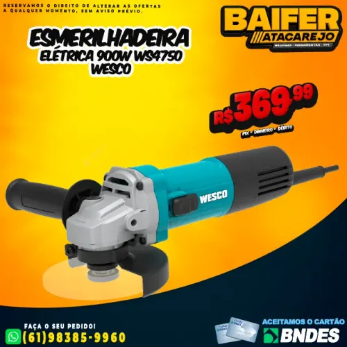 Esmerilhadeira Ângular 900w Ws4750 Wesco