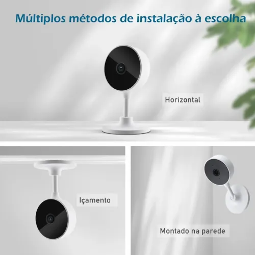 CÂMERA DE SEGURANÇA INTELIGENTE WI-FI Visão Noturna - 3 unidades