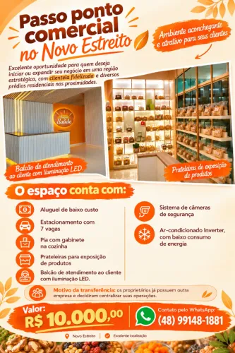 Passo o Ponto Loja no Novo Estreito