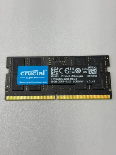 Memória Ram Notebook Crucial Ddr5 16gb 5200mhz C/chip Micron