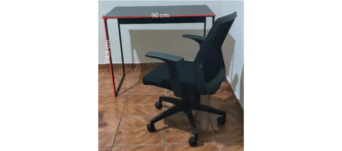 Mesa e cadeira de escritório