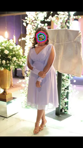 Vestido lavanda mídi