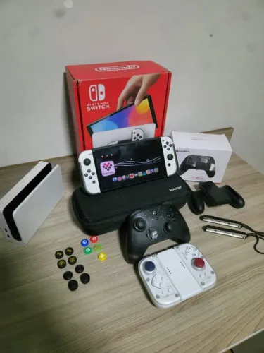 Nintendo Switch OLED Desbloqueado 512gb + Kit Completo + Hall Effect