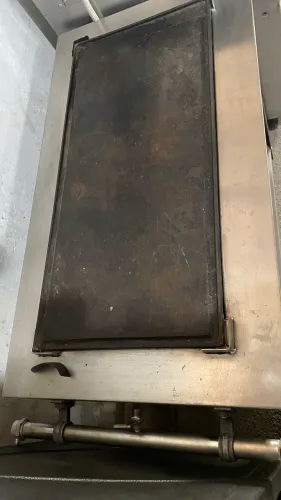 FOGÃO CHAPA EM INOX CHAPA DE 90cm FOGÃO CHAPA 1,10 UM QUEIMADOR Base 100% inox