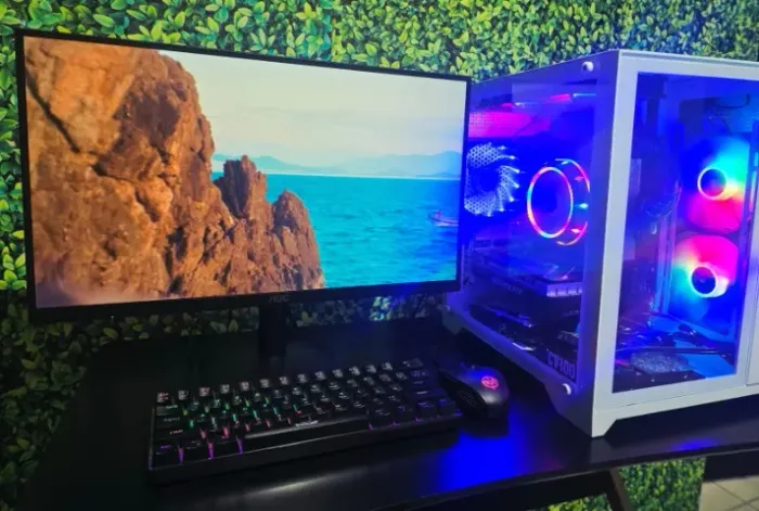 PC Gamer Completo Ryzen 5 5600 RTX 3050 6GB 16GB RAM Monitor (Troco | Entrego | Parcelo)