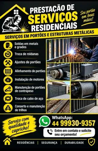 Prestação de serviços em portões residencial,