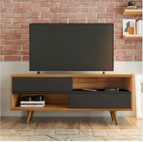 Rack Urban 136 2 Portas Freijó e Preto