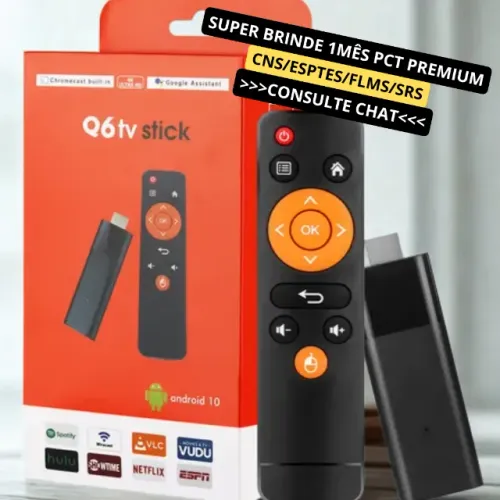 Excelente Tv Stick Q6 Android 10 2Gb Ram/16gb + OPÇÃO COMPLETA