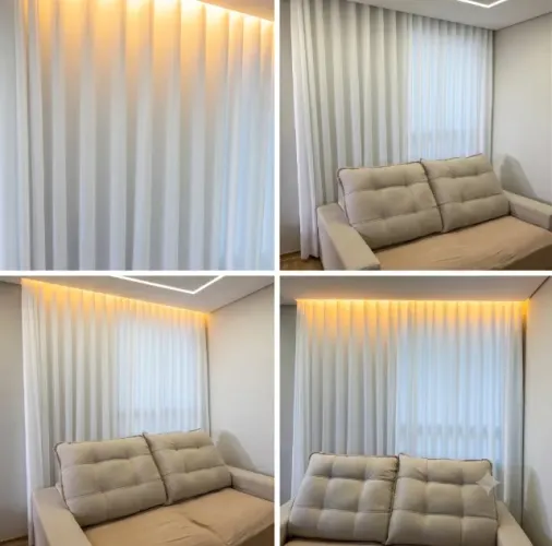 Cortinas de Linho suisso com forro