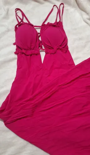 Vestido longo rosa moda primavera verão
