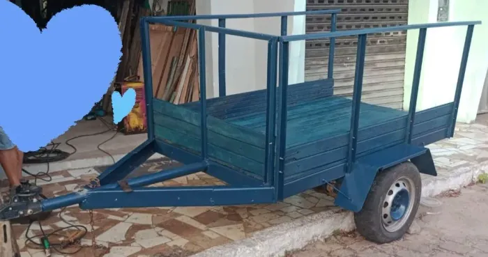 Reboque reforçado 1 eixo novo