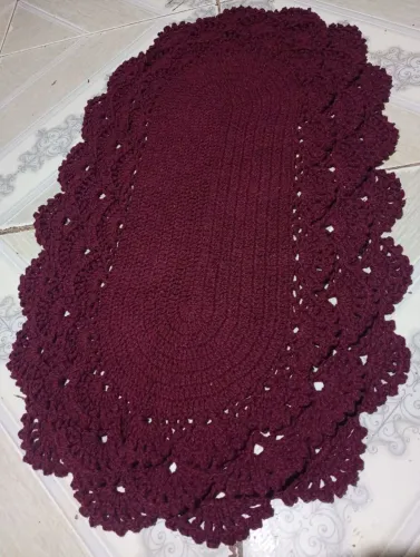 Tapete de crochê babado 