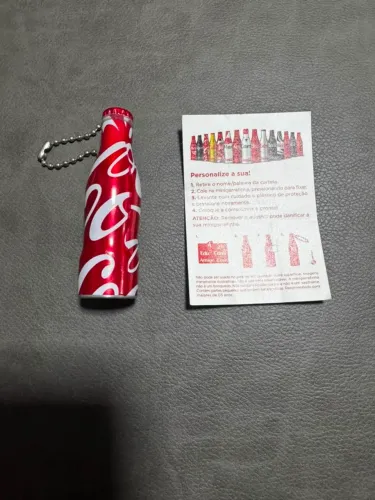 Mini garrafa coca cola com cartela de adesivos