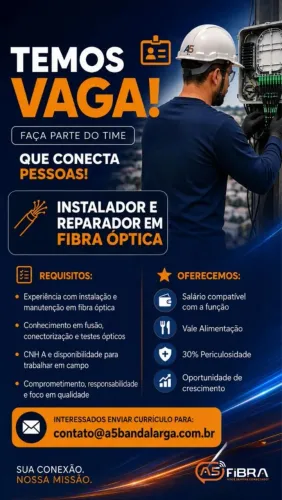 Instalador e reparador em fibra optica