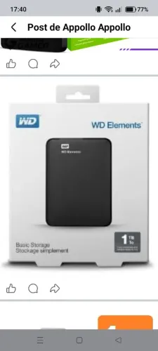 HD Western Digital 1TB