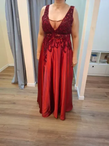 Vestido Marsala Longo Festa