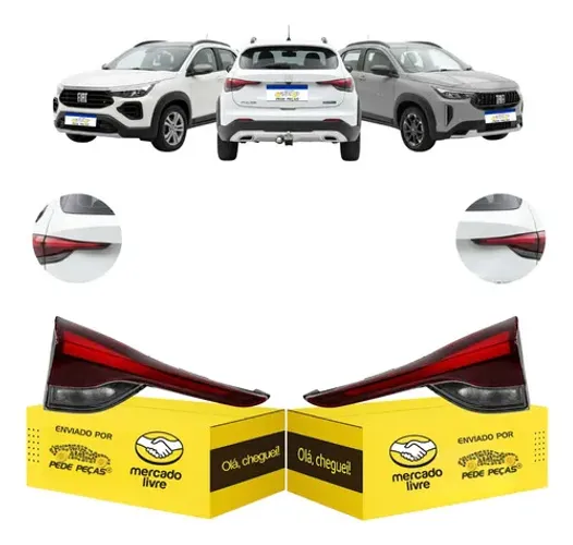 Par Sinaleira Traseira Tampa Fiat Pulse 2022 23 A 2026 C/led Ambos Lados