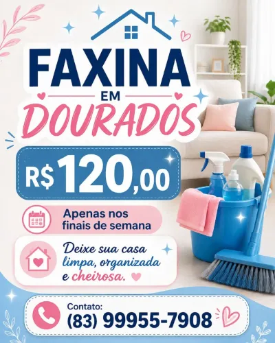 Diarista em Dourados - Faxina por R$ 120