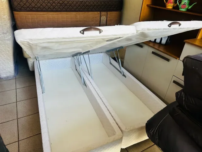 Cama box baú mas colchão casal padrão