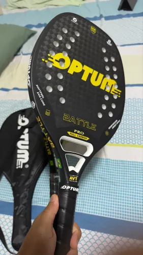 Raquete De Beach Tennis Optum Battle Profissional 12k Carbono