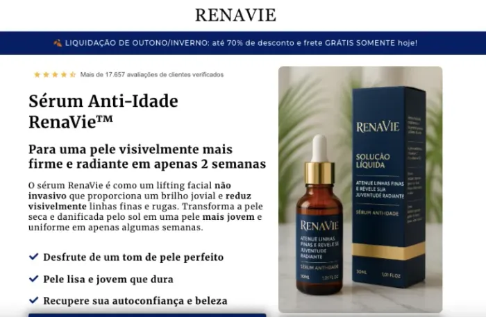 Serum Facial - Renavie - 6 unidades - KIT COMPLETO