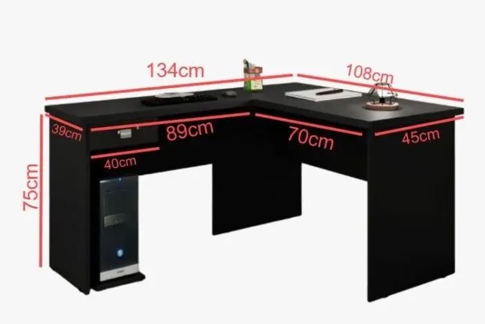Mesa Escrivaninha em l Direto da fábrica