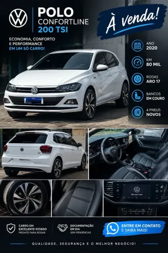 Volkswagen Polo Comfort. 200 TSI 1.0 Flex 12V Aut. 2020