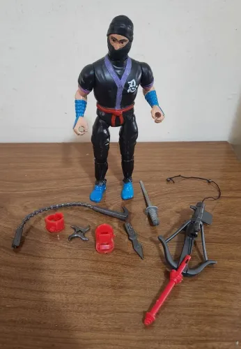 Boneco Dragão Negro Rambo Glasslite Anos 80 