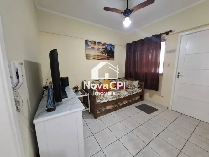 Apartamento à Venda na Vila Tupi, Praia Grande 1 Dormitório Frente Praia