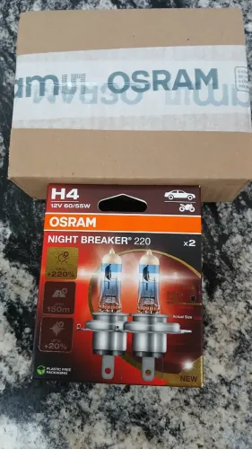 01 Par de Lâmpadas H4 Osram Night Breaker 220 - NOVA LACRADA