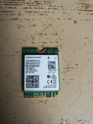 Placa WiFi Intel 8265NGW Dual Band 2.4/5GHz Bluetooth 4.2 M.2 PCI