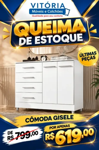 comoda gisele - ultimas peças - compre e receba em 72 horas