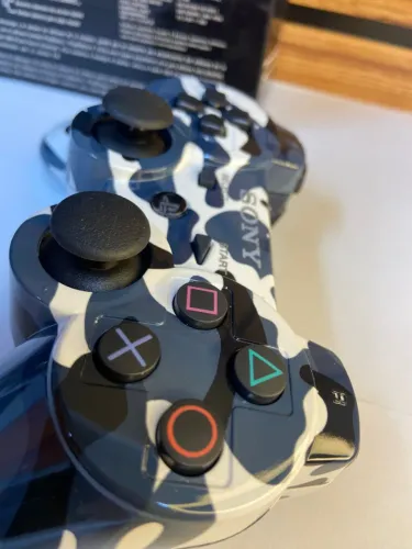 Controle Sem Fio Ps3 - Camuflado Azul an2
